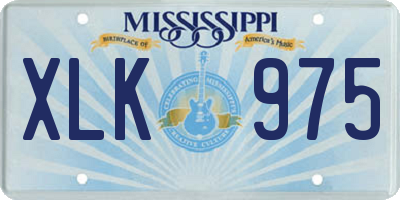 MS license plate XLK975