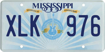 MS license plate XLK976