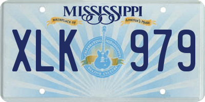 MS license plate XLK979