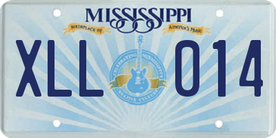 MS license plate XLL014