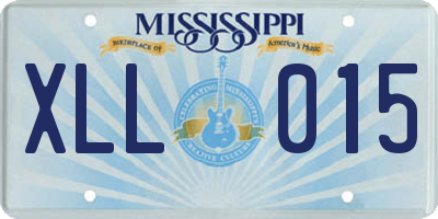 MS license plate XLL015