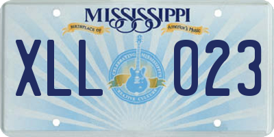 MS license plate XLL023