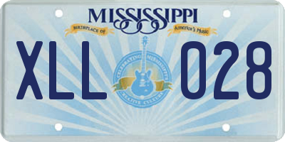MS license plate XLL028