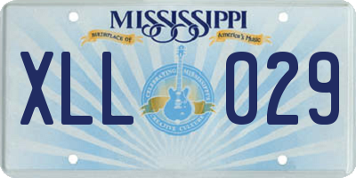 MS license plate XLL029
