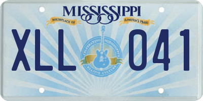 MS license plate XLL041