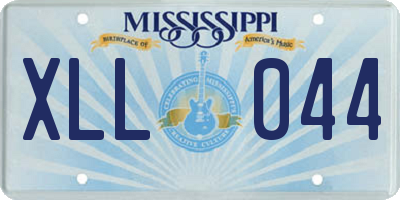 MS license plate XLL044