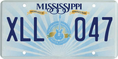 MS license plate XLL047
