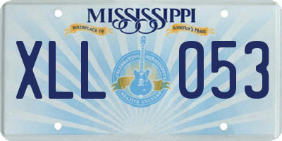 MS license plate XLL053