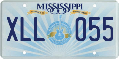 MS license plate XLL055