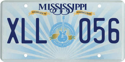 MS license plate XLL056