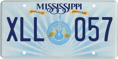 MS license plate XLL057