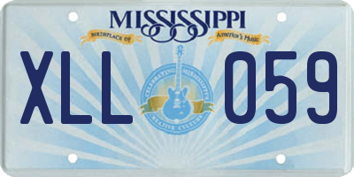 MS license plate XLL059