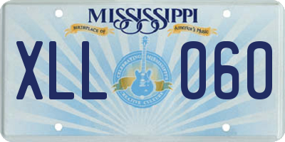 MS license plate XLL060