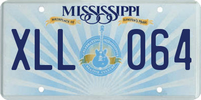 MS license plate XLL064