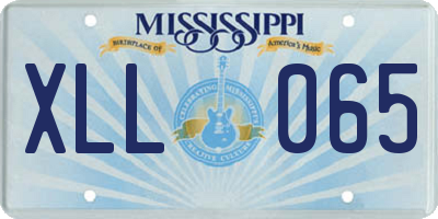 MS license plate XLL065