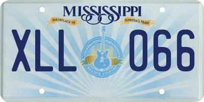 MS license plate XLL066
