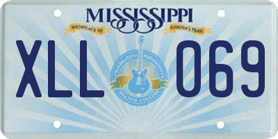 MS license plate XLL069