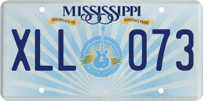 MS license plate XLL073