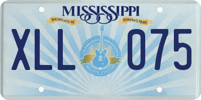 MS license plate XLL075