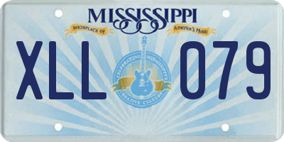 MS license plate XLL079