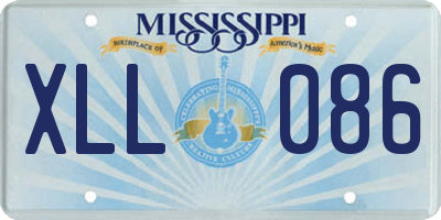 MS license plate XLL086