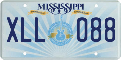 MS license plate XLL088