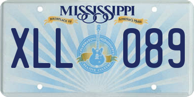 MS license plate XLL089