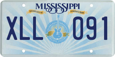 MS license plate XLL091