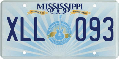 MS license plate XLL093