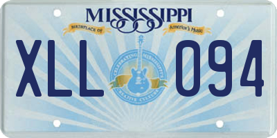 MS license plate XLL094