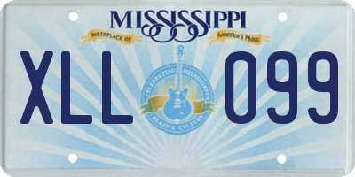 MS license plate XLL099