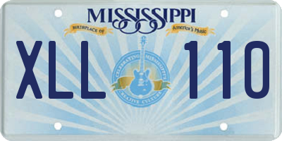 MS license plate XLL110