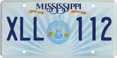 MS license plate XLL112