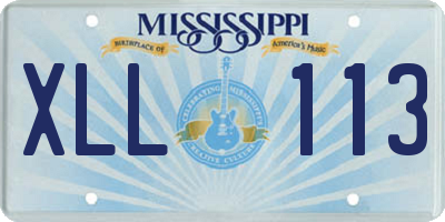 MS license plate XLL113