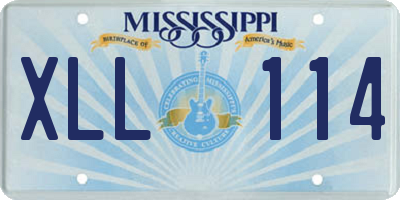 MS license plate XLL114