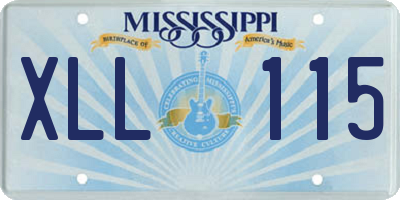 MS license plate XLL115