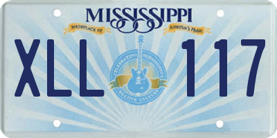 MS license plate XLL117