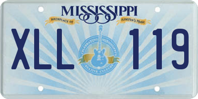MS license plate XLL119