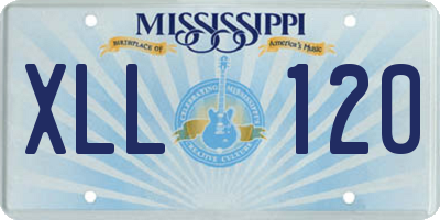 MS license plate XLL120
