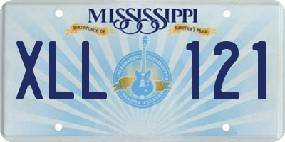 MS license plate XLL121