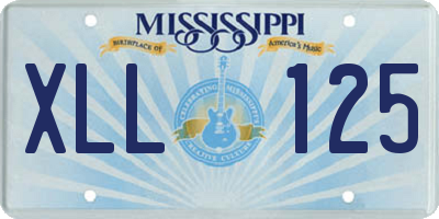 MS license plate XLL125
