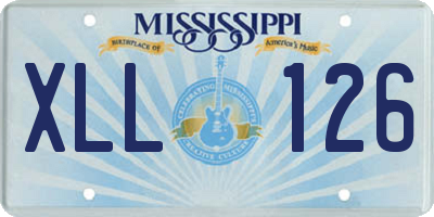 MS license plate XLL126
