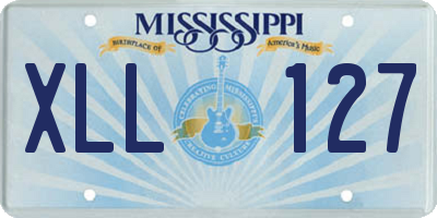 MS license plate XLL127