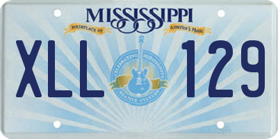MS license plate XLL129