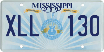MS license plate XLL130