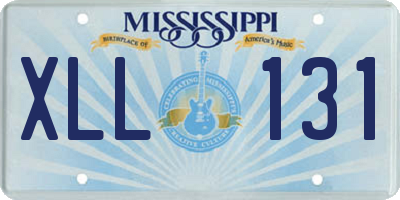 MS license plate XLL131