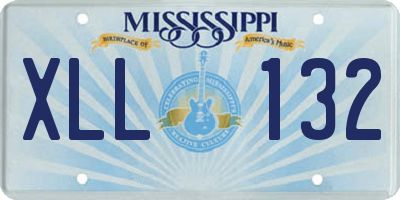 MS license plate XLL132