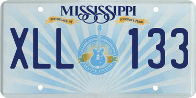 MS license plate XLL133