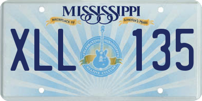 MS license plate XLL135