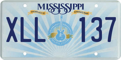 MS license plate XLL137